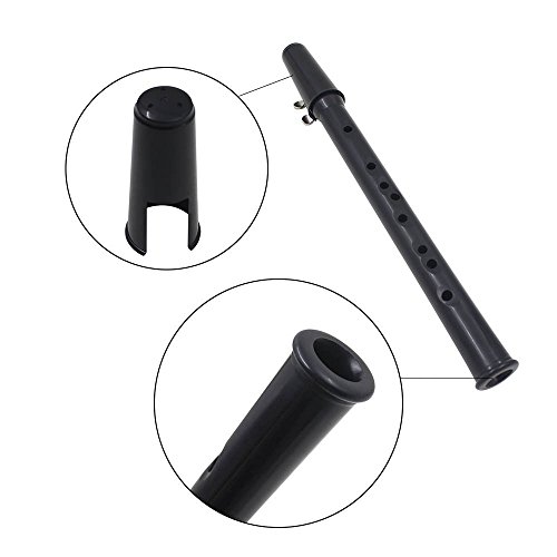 Timiy Mini Pocket Bb Saxophone Sax ABS with Alto Mouthpieces Carrying Bag Woodwind Instrument Black Small One