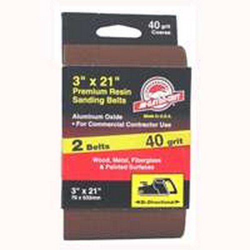 Bande abrasive 3 x 21 grain 40 pour décaper une peinture tenace sans effort, lot de 2