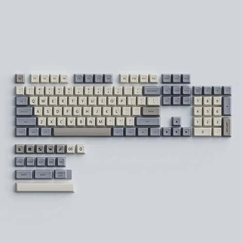 Image of Enlighten Mechanical Keyboard Keycaps, Uniform Xda Profile, Pbt Material With Dye-Sub Novelties, Compatible With Mx, Gateron, Kailh Switches (Enlight, Enlight, (White, Grey))