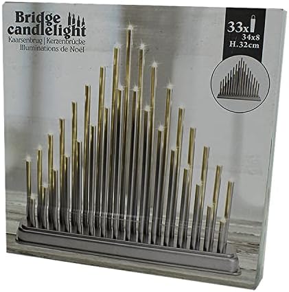 AGP ADVANCED GLOBAL PRODUCTIONS 33 LED Christmas Tree Candle Light Candelabra Bridge Window Holiday Decorations