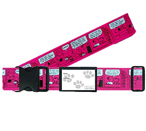 Snoopy One-Touch Suitcase Belt Comic Pink