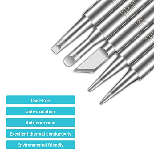 Image of BAKON 5PCS 900M Soldering Iron Tips,Lead-Free Durable Long Lifespan Soldering Tips Compatible with BK969S Soldering Station