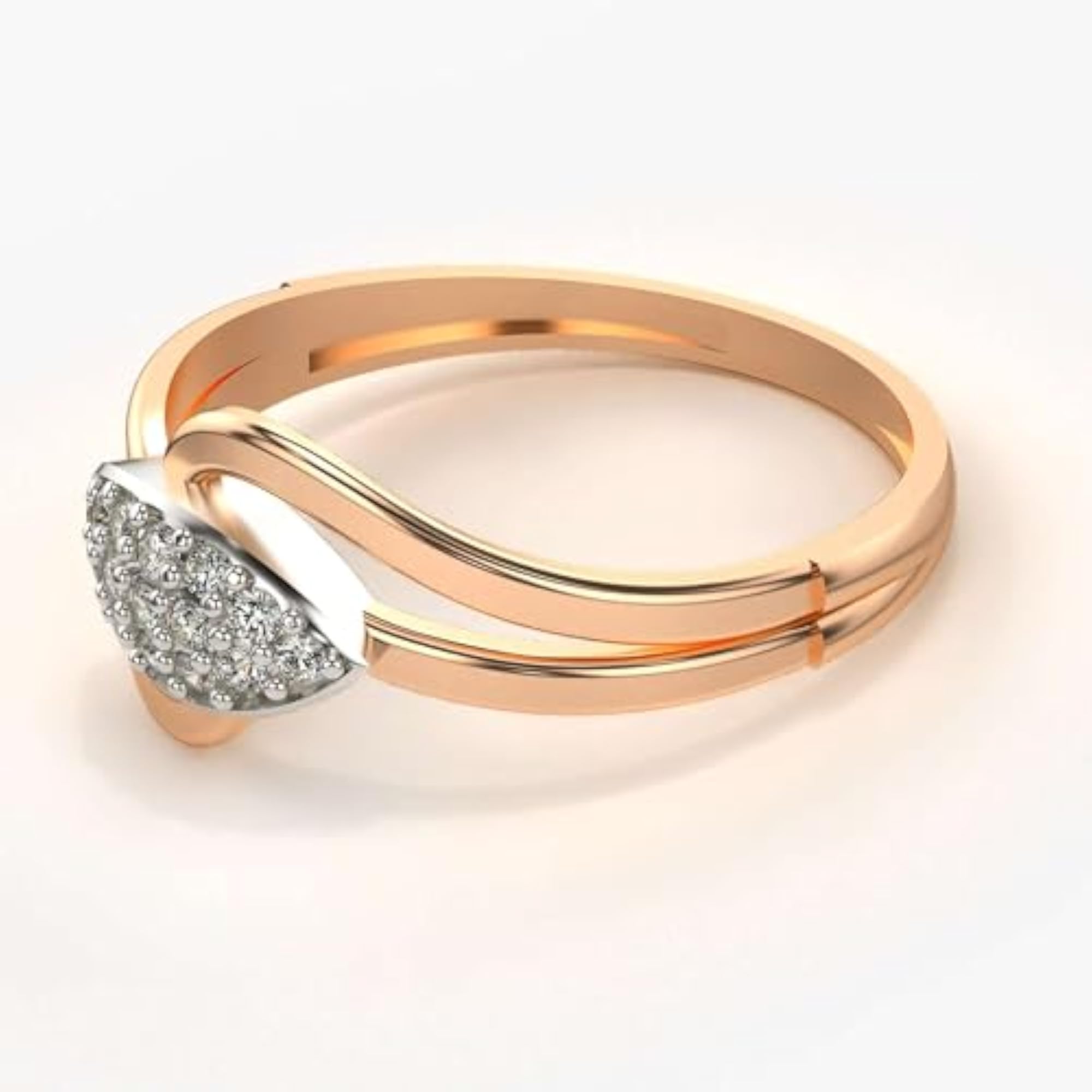 Women's Sterling Silver & Certified Lab Grown Diamond 0.12cts Ring, Stylish
