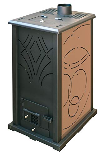 Poele A Granules 13KW, Sans Electricité, Autonome, Performant, Silencieux, Economique Et Ecologique, Chauffage Biomasse, Pellets, Granulés De Bois, Réservoir 18KG Foyer Non Vitré Marron Garantie 2 Ans Cover