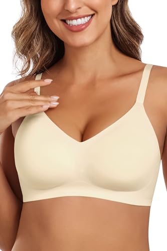 HORISUN Womens Bras Comfortable Wireless Push Up Bra Seamless Full Coverage No Underwire Bralettes for Women with Support