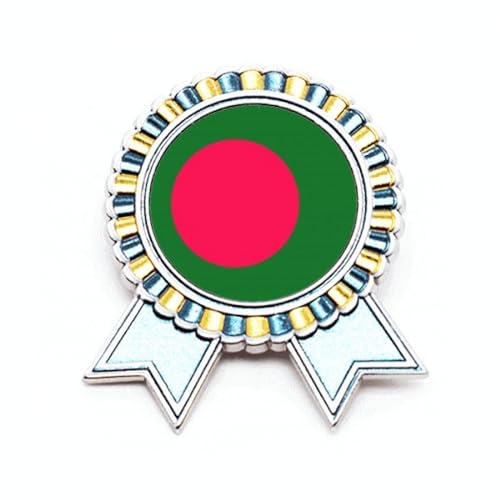 Broche drapeau Bangladesh Asie insigne métal taille M médaille de prix