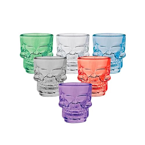 Jogo de 6 copos para shot em vidro 50ml A5,8cm colorido - Full Fit