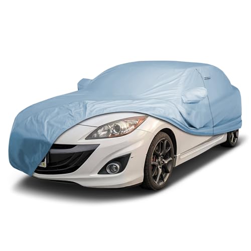 Image of iCarCover Premium Car Cover for 2007-2013 Mazda MazdaSpeed3 Heavy Duty Waterproof All-Weather Automobiles Custom Fit Indoor Outdoor UV Snow Protection Covers with Straps and Bag