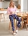 Bresdk Pyjama Damen Lang Winter Baumwolle Printed Schlafanzug Set