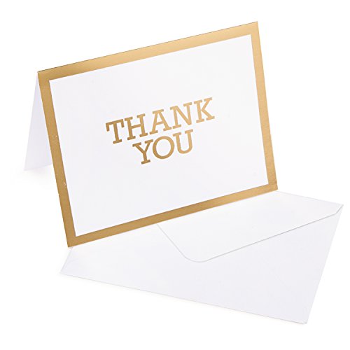 Darice Gold A2 Sized Thank You Cards