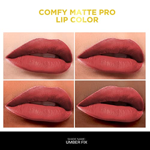 Image of FACESCANADA Comfy Matte Pro Liquid Lipstick - Umber Fix 10, 5.5 ml | 10HR Longstay | Intense Color | Macadamia Oil & Olive Butter Infused | Lightweight Super Smooth | No Dryness | No Alcohol
