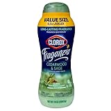 Clorox Fraganzia Laundry Scent Booster Crystals in Cedarwood & Sage Scent - Scented In-Wash Freshener Beads for Fresh, Clean, Great Smelling Clothes and Linens, 70 Oz