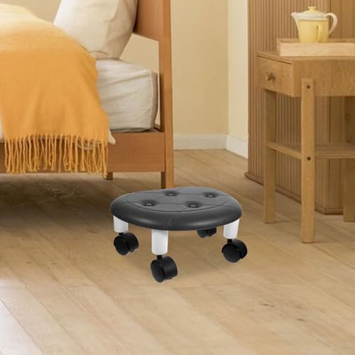 Tabouret rotation 360 en alliage d'aluminium durable noir - 8