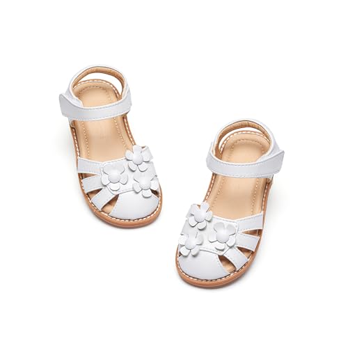 Image of Flaryzone Girls Sandals Closed Toe Summer Flats Dress Sandals Shoes Toddler /Little Kid