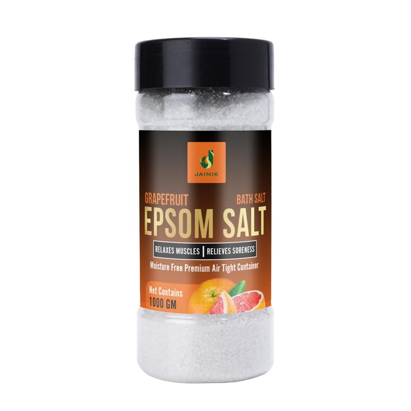 JAINIK Epsom Salt For Muscle Relief, Relieves Aches Pain,Bath salt for Relaxation,Refreshing Body,Joint Soreness and Tired Muscles,No Color Added 1000gm (GRAPEFRUIT-1000 G)-picture-24