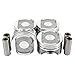 DNJ P297.20 Oversize Piston Set for 1996-2000 Honda Civic Civic del Sol 1.6L L4 16V SOHC 1588cc
