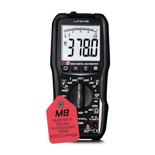 UNIKS - M8 Multimetro Digitale Professionale TRMS - Multimetro 4000