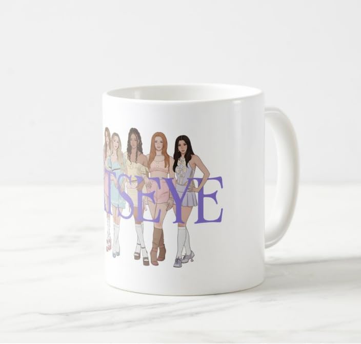 Image of PRETTY UR PARTY Katseye Inspired Ceramic Coffee Mug | Stylish Fan Merchandise Cup | K-pop Gift and Favours for Girls & Teens - 325 ml