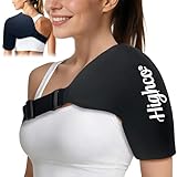 Shoulder Ice Pack Wrap for Rotator Cuff and Arm,Reusable Compression Cold Brace for Pain Relief & Muscle Relaxation,Tendonitis,Swelling,Discomfort After Surgery,Hot &Cold Therapy Ice Pack for Shoulder (Large-Black)