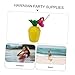 Luxshiny Hawaiian Pineapple Cups with Straws 4pc Set Plastic for Barbecue Beach Party Decorations Random Color
