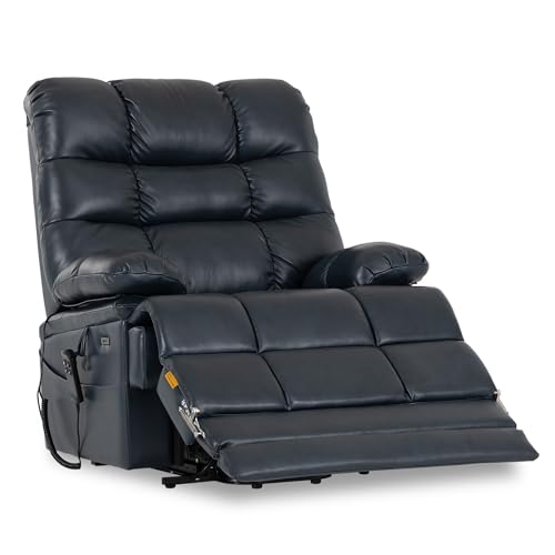 DYNOX 400Lbs Leather Recliner with Massage & Heat
