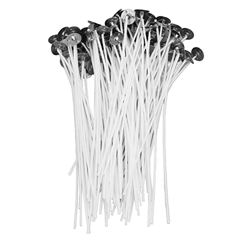 100 mechas de algodón con base para velas de soja miniatura 6