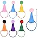 12 Pack,Mini Party Hats for Stuffed Animals, Colorful Cone Hats with Adjustable Rings, Toy Dinosaur Doll Party Decoration, Multicolor