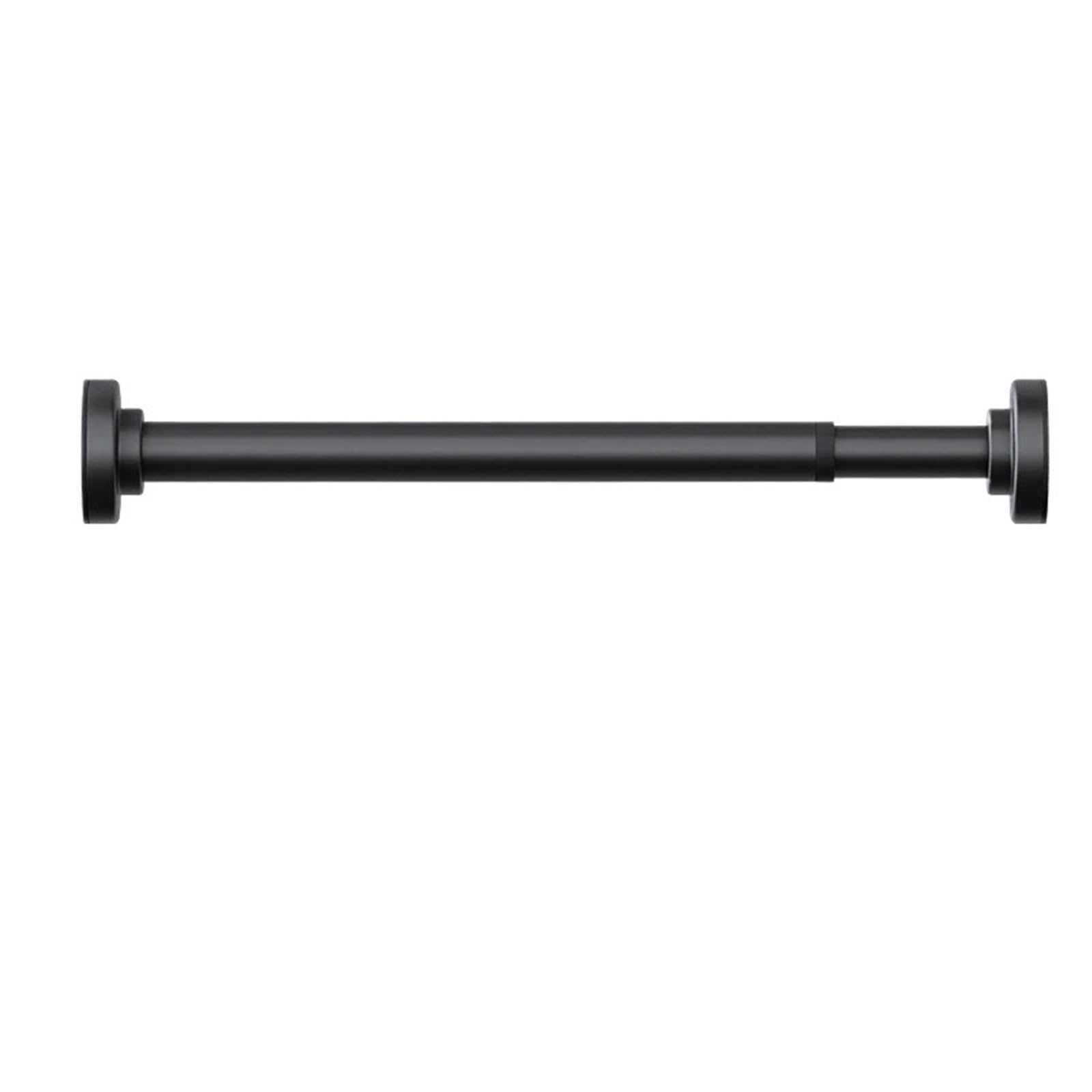 Tringle à rideau de douche télescopique noire en acier inoxydable de 40 à 70 cm par lot de 2