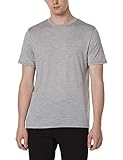 Amazon Brand - HIKARO Merino Shirt Herren Kurzarm T-Shirt Rundhals Baselayer Sport Shirt Männer Grau L