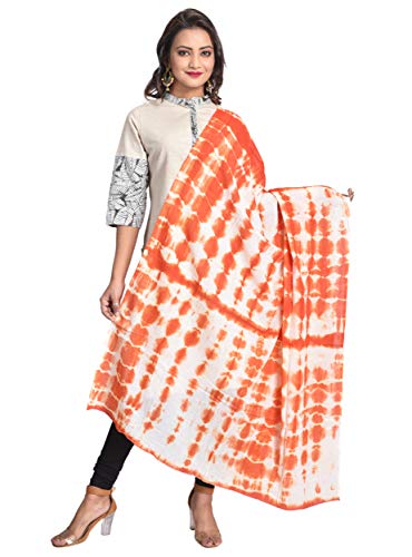 Image of Women's Pure Cotton Traditional Authentic Shibori Tie Dye Dupatta Chunni