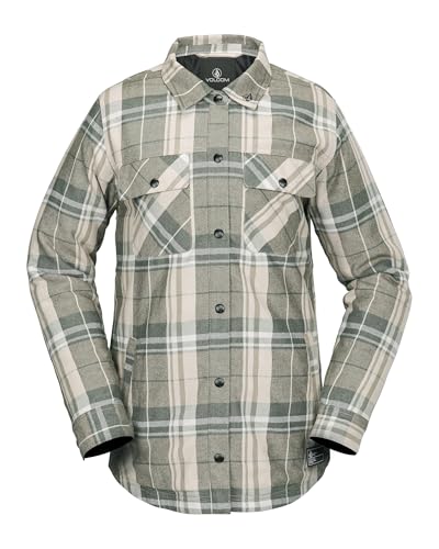 Veste de neige femme Volcom coupe boxy avec isolation légère et style flannel