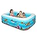 Piscinette Rectangulaire Familiale Piscine Gonflable pour Enfant et Adulte Pataugeoire Family Baignoire Gonflable pour Jardin Extérieur en été Grande Taille,365×180×66cm