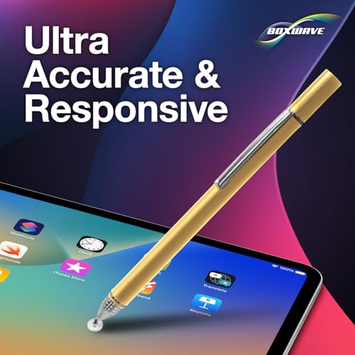BoxWave Stylus Pen Compatible with PETROSOFT Cash Register (POS) Terminal (15 in) - FineTouch Capacitive Stylus, Super Precise Stylus Pen - Champagne Gold