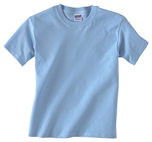 Gildan Boys Heavy Cotton T-Shirt(G500B)-Light Blue-XS