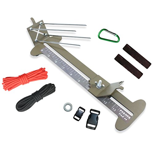 2 in 1 Monkey Fist Jig Paracord Jig Adjustable Length Paracord Jig Bracelet Maker Kit Metal Weaving DIY Craft Paracord Tools 4" to 13" with Free Cord and Buckles