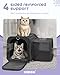 MIDOG Cat Carrier Soft for Small to Medium-Sized Cats,Up to 15 Lbs,TSA Airline Approved Soft Sided Pet Carrier,Collapsible Travel Cat Bag(Black)