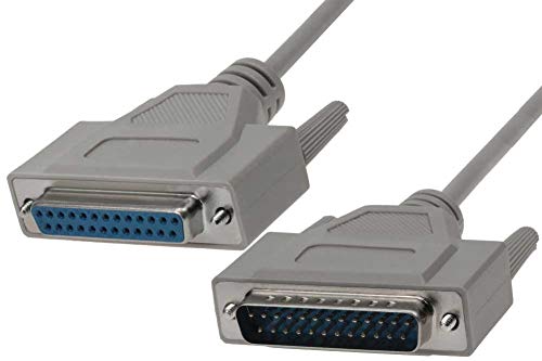 Sf Cable 15ft DB25 Straight Thru Molded Cable - M/F RS232 Serial or Parallel Extension Cable