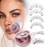 Pestañas Magnéticas 2 Pares Pestañas Postizas Magnéticas con Aplicador Naturales Magnetic Lashes Kit Reutilizables(AR3)