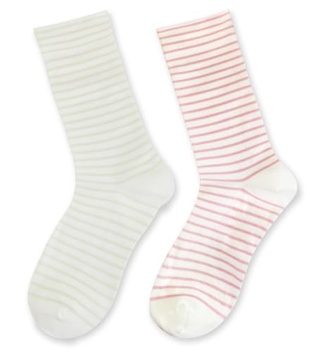 Image of Women's Seamless Striped Crew Socks 2-Pack