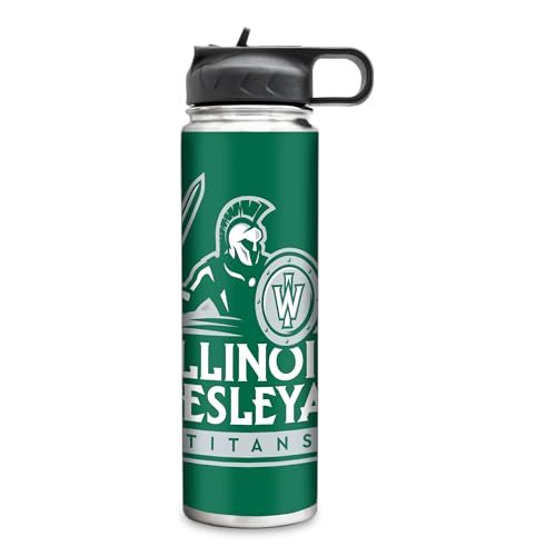 Rico Industries NCAA Illinois Wesleyan Titans Standard 22oz Stainless Steel Tumbler with Lid - Great For Coffee, Tea, Water or Cocktails