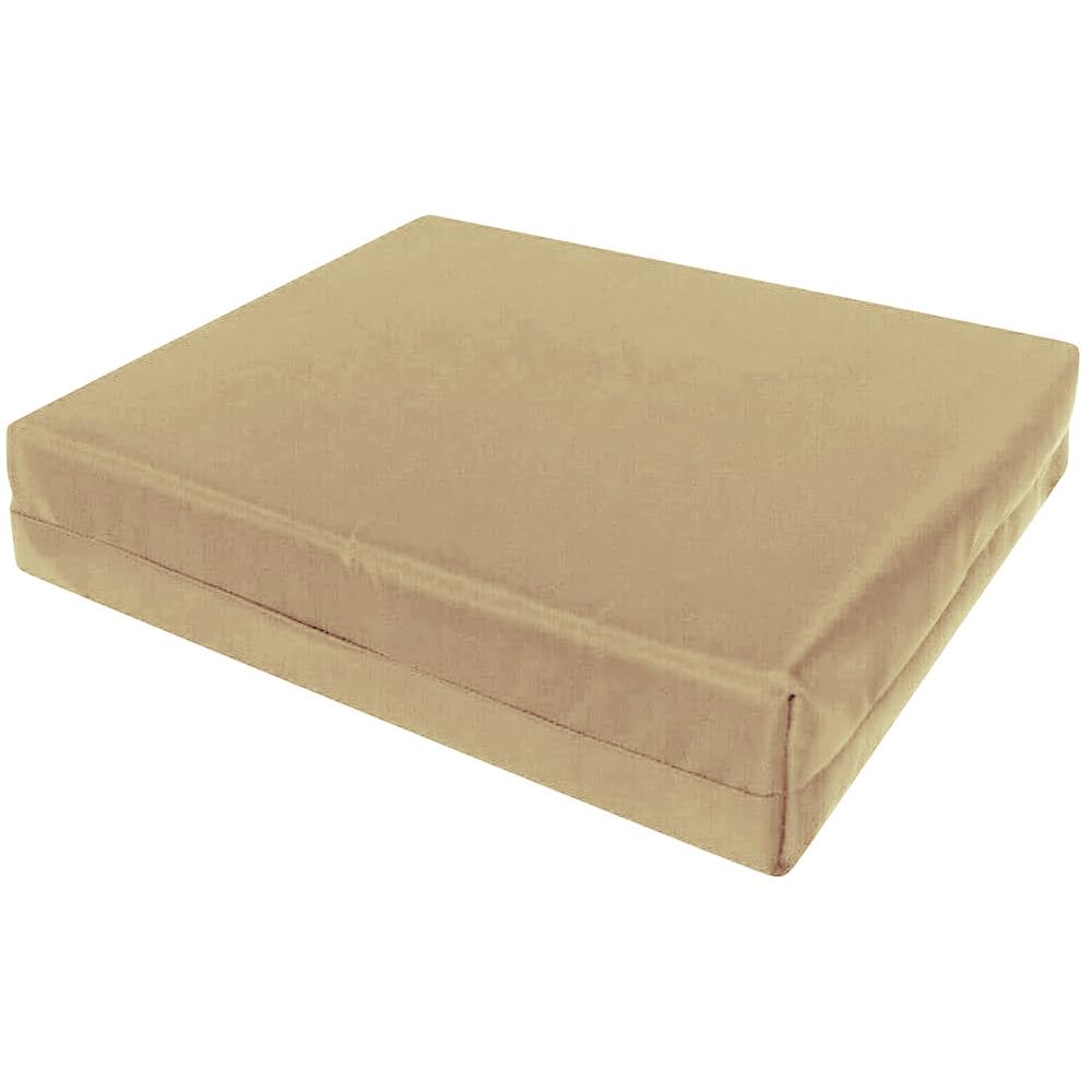 Brillars Garden Chair Foam Cushion For Rattan Furniture - Waterproof Zip Remoavble Cover, Multi Use Indoor Outdoor Chairs Patio Office Pads, Thick Cushions (60cm x 60cm x 10cm, Sand) โ image 1