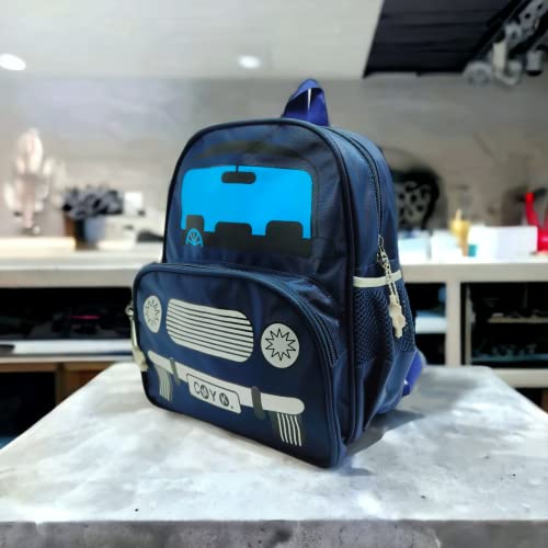 ANNACREATIONS Stylish Car Character School Bag For Kids Polyester School Backpack Pack Of 1 Pc - Image 6