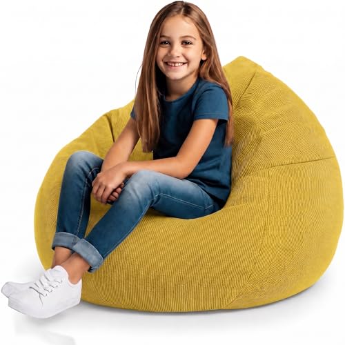 Image of Stuffed Animal Bean Bag Storage Chair Cover (No Filler) Soft Washable Stuffable Removable Premium Organizing Plush Toys Comfortable Organizer Keep Clutter with Premium Zipper Adults (Green, Medium)