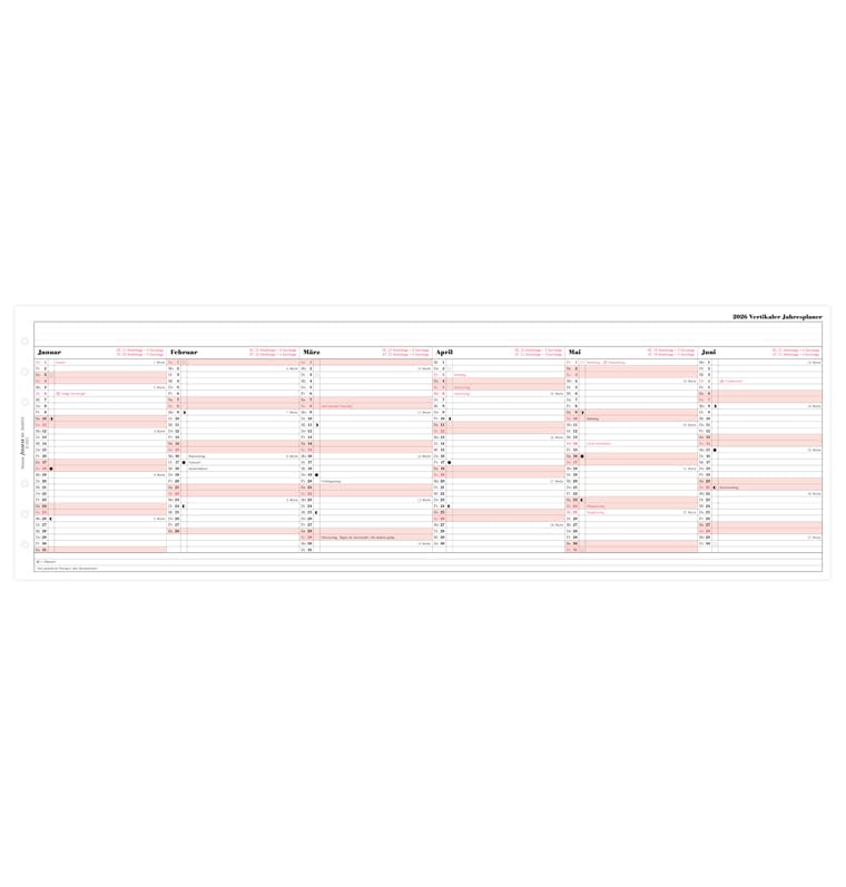 Filofax Jahresplaner 2025, A5, vertikal, 25-68501