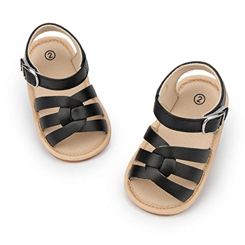 Image of CENCIRILY Infant Baby Girls Boys Sandals Summer Beach Outdoor Bowknot Soft Rubber Sole Toddler Princess Dress Flats Walking Shoes