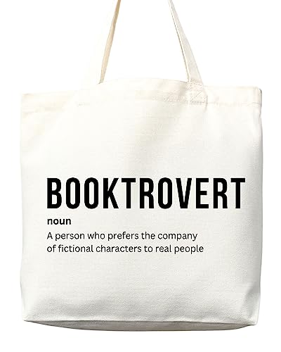 Booktrovert Canvas Tote Bag
