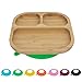 Tiny Dining Kinder Bambus Teller mit Aufenthalt Put Saug - Segmented - Grün