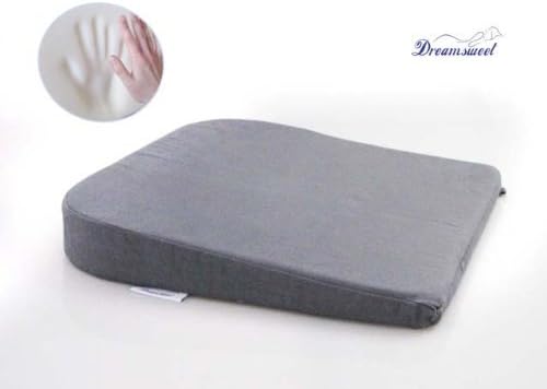 Dreamsweet Memory Foam Tailbone Seat Cushion Pad for Driving, Office, Home Sitting Comfort, Gray by Dreamsweet