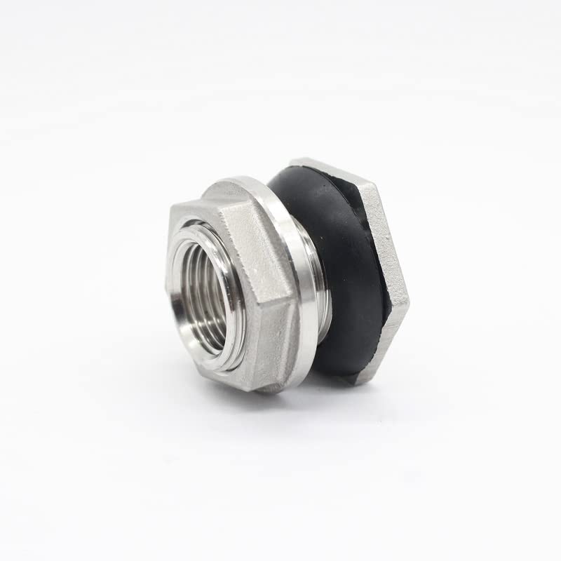 Rosca hembra SUS304 de 1/2 ", 3/4", 1 ", 1-1/4", 1-1/2 ", 2", tubería BSP, llave suelta única, tuerca de ajuste, conector de unión de tanque de agua, 1 ud. (Color : DN50, Size : 5 pac)