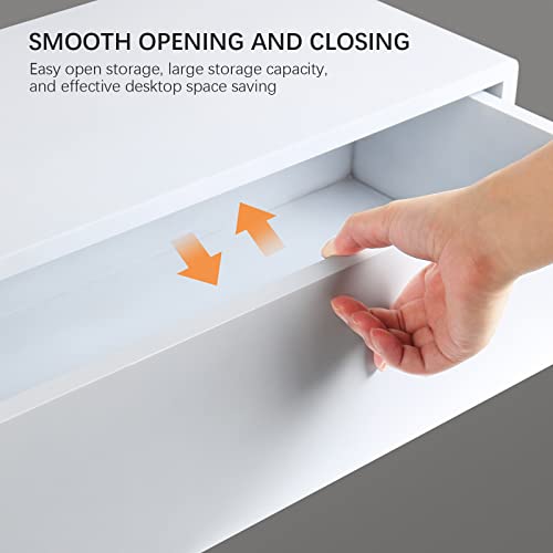 Modereve Floating Shelves White, Floating Nightstand With Drawer And 2 Set Of Shelves, Wall Mounted Floating Shelf For Bedroom Living Room Bathroom Kitchen, Shelves For Wall Decor Storage #TOP3